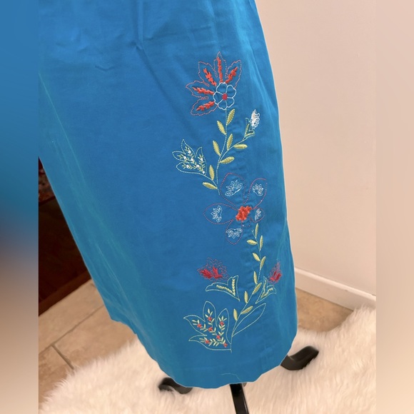 Vintage 80’s halter dress with embroidery - Picture 2 of 6